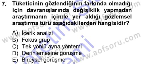 İletişim Araştırmaları Dersi 2012 - 2013 Yılı (Final) Dönem Sonu Sınav Soruları 7. Soru