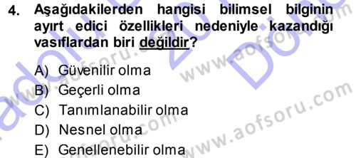 İletişim Araştırmaları Dersi 2013 - 2014 Yılı (Final) Dönem Sonu Sınav Soruları 4. Soru