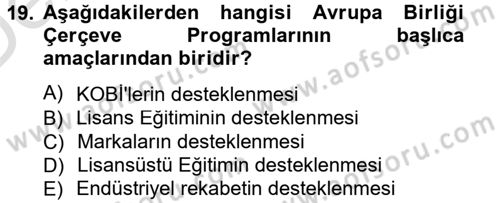 İletişim Araştırmaları Dersi 2013 - 2014 Yılı Tek Ders Sınavı 19. Soru