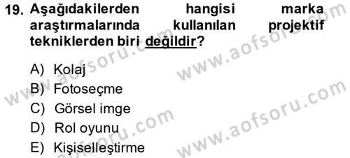 İletişim Araştırmaları Dersi 2014 - 2015 Yılı (Vize) Ara Sınav Soruları 19. Soru