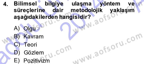 İletişim Araştırmaları Dersi 2014 - 2015 Yılı (Vize) Ara Sınav Soruları 4. Soru