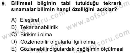 İletişim Araştırmaları Dersi 2014 - 2015 Yılı (Vize) Ara Sınavı 9. Soru