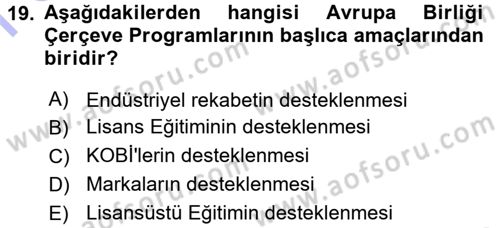 İletişim Araştırmaları Dersi 2015 - 2016 Yılı (Final) Dönem Sonu Sınavı 19. Soru