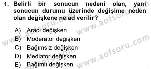 İletişim Araştırmaları Dersi 2015 - 2016 Yılı Tek Ders Sınav Soruları 1. Soru
