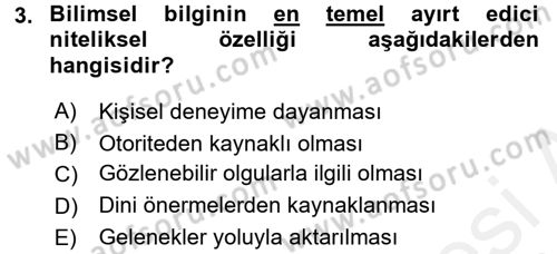 İletişim Araştırmaları Dersi 2015 - 2016 Yılı Tek Ders Sınav Soruları 3. Soru