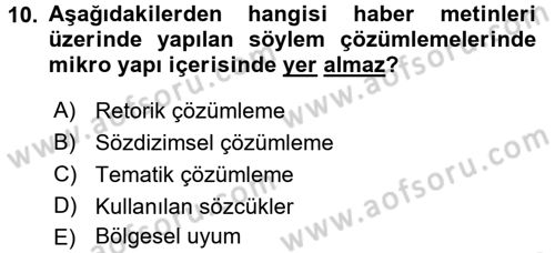 İletişim Araştırmaları Dersi 2016 - 2017 Yılı 3 Ders Sınav Soruları 10. Soru