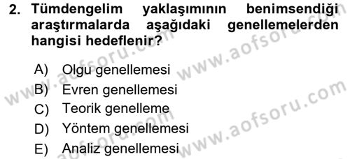 İletişim Araştırmaları Dersi 2016 - 2017 Yılı 3 Ders Sınav Soruları 2. Soru