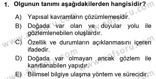 İletişim Araştırmaları Dersi 2016 - 2017 Yılı (Vize) Ara Sınav Soruları 1. Soru