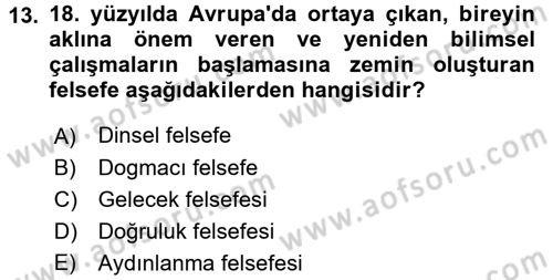 İletişim Araştırmaları Dersi 2016 - 2017 Yılı (Vize) Ara Sınav Soruları 13. Soru