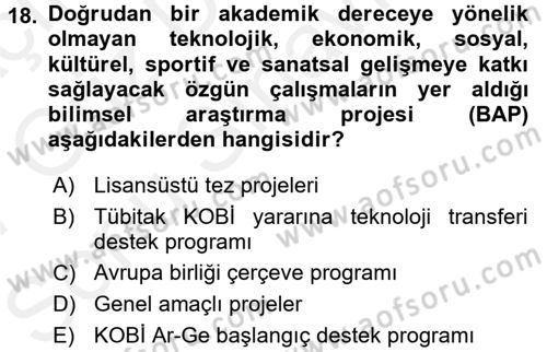 İletişim Araştırmaları Dersi 2016 - 2017 Yılı (Final) Dönem Sonu Sınav Soruları 18. Soru