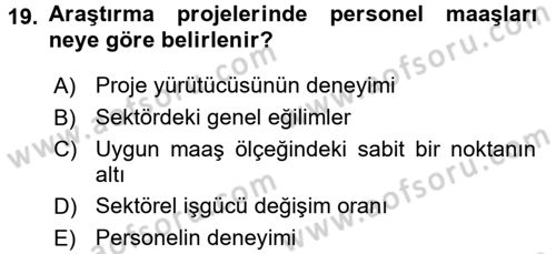 İletişim Araştırmaları Dersi 2016 - 2017 Yılı (Final) Dönem Sonu Sınav Soruları 19. Soru