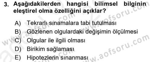 İletişim Araştırmaları Dersi 2017 - 2018 Yılı 3 Ders Sınav Soruları 3. Soru