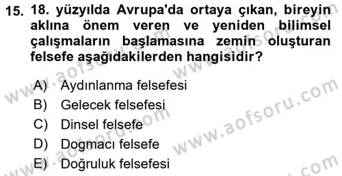 İletişim Araştırmaları Dersi 2018 - 2019 Yılı (Vize) Ara Sınav Soruları 15. Soru