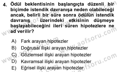 İletişim Araştırmaları Dersi 2018 - 2019 Yılı (Vize) Ara Sınav Soruları 4. Soru