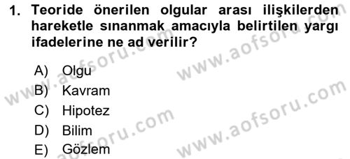İletişim Araştırmaları Dersi 2018 - 2019 Yılı Yaz Okulu Sınav Soruları 1. Soru