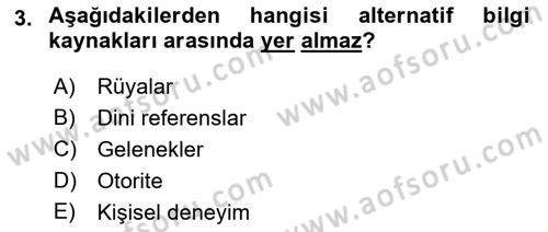 İletişim Araştırmaları Dersi 2018 - 2019 Yılı Yaz Okulu Sınav Soruları 3. Soru