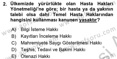 Sağlık Kurumlarında İletişim Dersi 2016 - 2017 Yılı 3 Ders Sınav Soruları 2. Soru