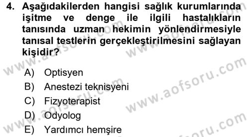 Sağlık Kurumlarında İletişim Dersi 2016 - 2017 Yılı 3 Ders Sınav Soruları 4. Soru