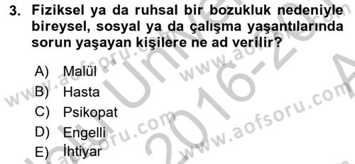 Sağlık Kurumlarında İletişim Dersi 2016 - 2017 Yılı (Vize) Ara Sınav Soruları 3. Soru