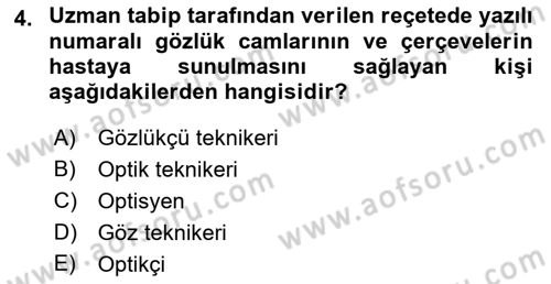Sağlık Kurumlarında İletişim Dersi 2017 - 2018 Yılı 3 Ders Sınav Soruları 4. Soru