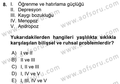 Sağlık Kurumlarında İletişim Dersi 2017 - 2018 Yılı 3 Ders Sınav Soruları 8. Soru