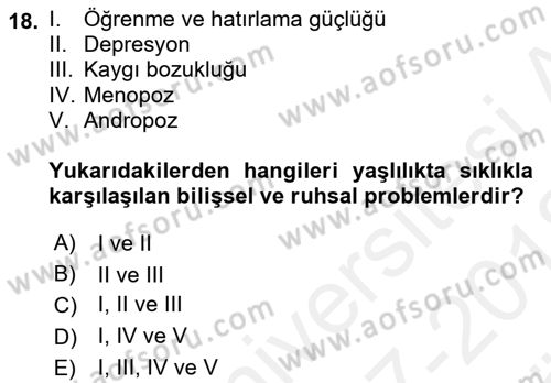 Sağlık Kurumlarında İletişim Dersi 2017 - 2018 Yılı (Vize) Ara Sınav Soruları 18. Soru