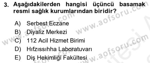 Sağlık Kurumlarında İletişim Dersi 2017 - 2018 Yılı (Vize) Ara Sınav Soruları 3. Soru