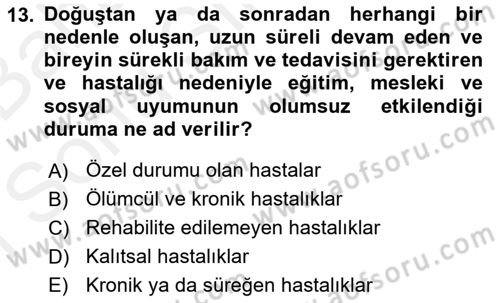 Sağlık Kurumlarında İletişim Dersi 2017 - 2018 Yılı (Final) Dönem Sonu Sınav Soruları 13. Soru
