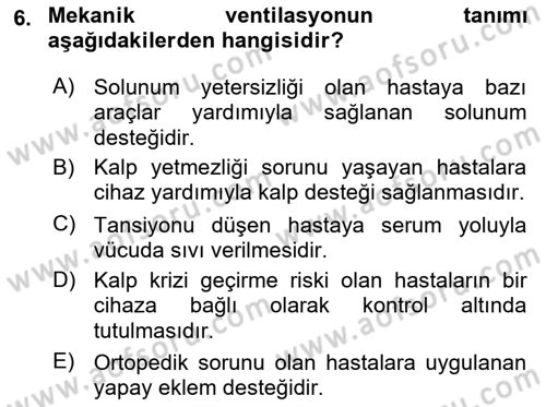 Sağlık Kurumlarında İletişim Dersi 2017 - 2018 Yılı (Final) Dönem Sonu Sınav Soruları 6. Soru