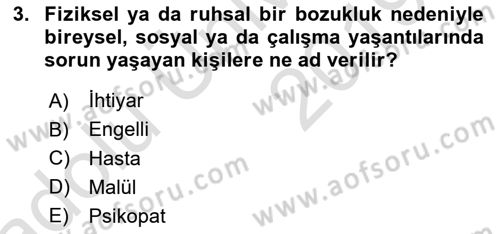 Sağlık Kurumlarında İletişim Dersi 2018 - 2019 Yılı 3 Ders Sınav Soruları 3. Soru