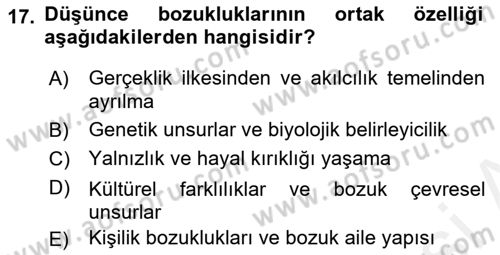 Sağlık Kurumlarında İletişim Dersi 2018 - 2019 Yılı (Vize) Ara Sınav Soruları 17. Soru