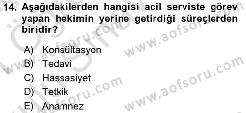 Sağlık Kurumlarında İletişim Dersi 2020 - 2021 Yılı Yaz Okulu Sınav Soruları 14. Soru