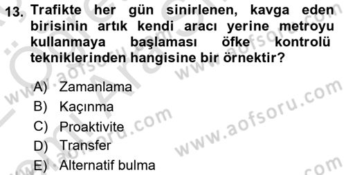 Sağlık Kurumlarında İletişim Dersi 2021 - 2022 Yılı (Vize) Ara Sınav Soruları 13. Soru