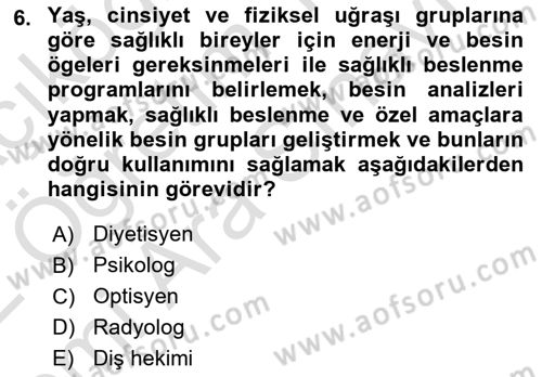 Sağlık Kurumlarında İletişim Dersi 2021 - 2022 Yılı (Vize) Ara Sınav Soruları 6. Soru