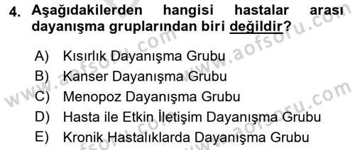 Sağlık Kurumlarında İletişim Dersi 2021 - 2022 Yılı (Final) Dönem Sonu Sınav Soruları 4. Soru