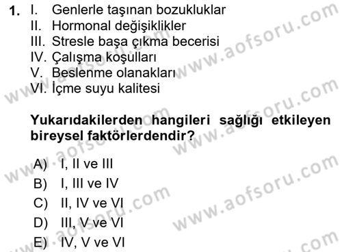 Sağlık Kurumlarında İletişim Dersi 2021 - 2022 Yılı Yaz Okulu Sınav Soruları 1. Soru