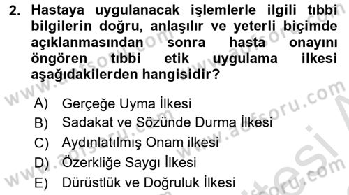 Sağlık Kurumlarında İletişim Dersi 2021 - 2022 Yılı Yaz Okulu Sınav Soruları 2. Soru