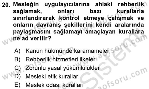 Sağlık Kurumlarında İletişim Dersi 2022 - 2023 Yılı Yaz Okulu Sınav Soruları 20. Soru