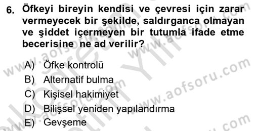 Sağlık Kurumlarında İletişim Dersi 2022 - 2023 Yılı Yaz Okulu Sınav Soruları 6. Soru