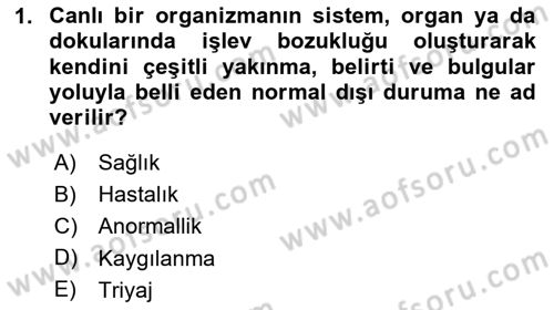 Sağlık Kurumlarında İletişim Dersi 2023 - 2024 Yılı (Vize) Ara Sınav Soruları 1. Soru