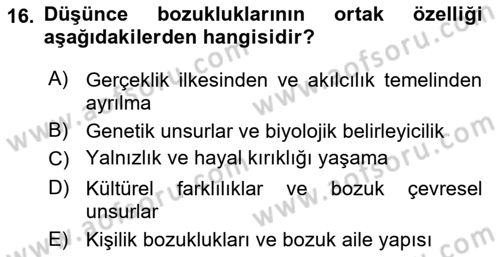 Sağlık Kurumlarında İletişim Dersi 2023 - 2024 Yılı (Vize) Ara Sınav Soruları 16. Soru