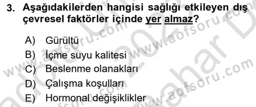 Sağlık Kurumlarında İletişim Dersi 2023 - 2024 Yılı (Vize) Ara Sınav Soruları 3. Soru