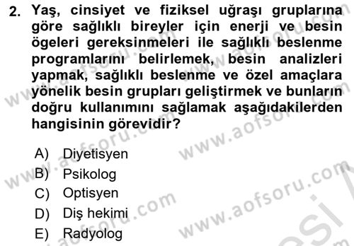 Sağlık Kurumlarında İletişim Dersi 2023 - 2024 Yılı (Final) Dönem Sonu Sınav Soruları 2. Soru