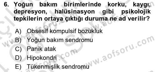 Sağlık Kurumlarında İletişim Dersi 2023 - 2024 Yılı (Final) Dönem Sonu Sınav Soruları 6. Soru