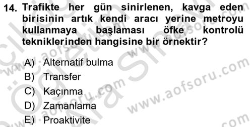 Sağlık Kurumlarında İletişim Dersi 2024 - 2025 Yılı (Vize) Ara Sınav Soruları 14. Soru