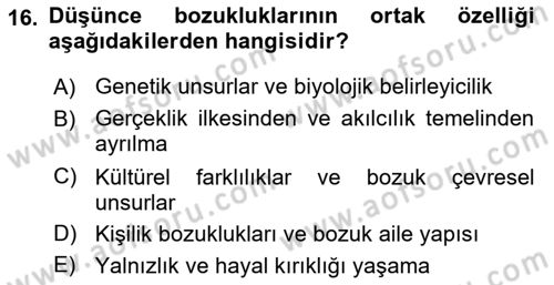 Sağlık Kurumlarında İletişim Dersi 2024 - 2025 Yılı (Vize) Ara Sınav Soruları 16. Soru