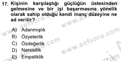 Sağlık Kurumlarında İletişim Dersi 2024 - 2025 Yılı (Final) Dönem Sonu Sınav Soruları 17. Soru