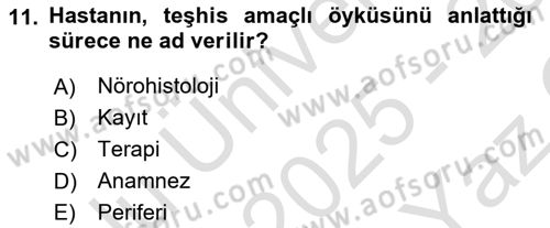 Sağlık Kurumlarında İletişim Dersi 2025 - 2026 Yılı Yaz Okulu Sınav Soruları 11. Soru