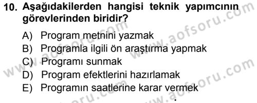 İletişim Ortamları Tasarımı Dersi 2012 - 2013 Yılı (Final) Dönem Sonu Sınav Soruları 10. Soru