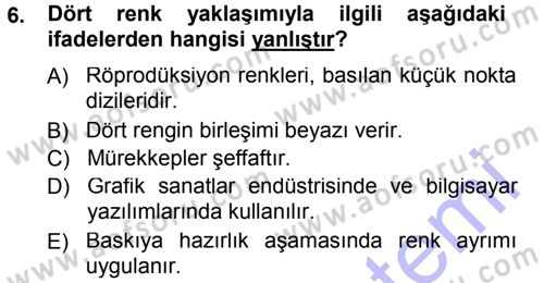 İletişim Ortamları Tasarımı Dersi 2012 - 2013 Yılı (Final) Dönem Sonu Sınav Soruları 6. Soru